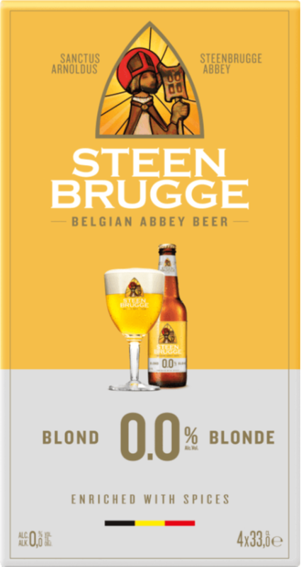 Steenbrugge blond 0.0% set met 4 flesjes van 33cl Steenbrugge blond 0.0% set met 4 flesjes van 33cl